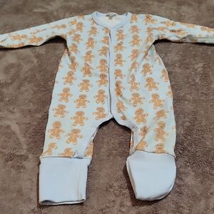 Magnolia Gingerbread Print Kids Footie